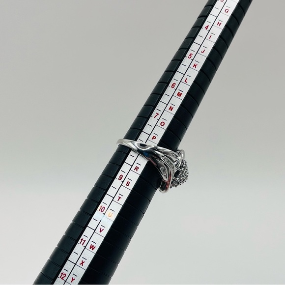 0.75 CT Natural Diamond Cocktail Silver Ring - Picture 9 of 9